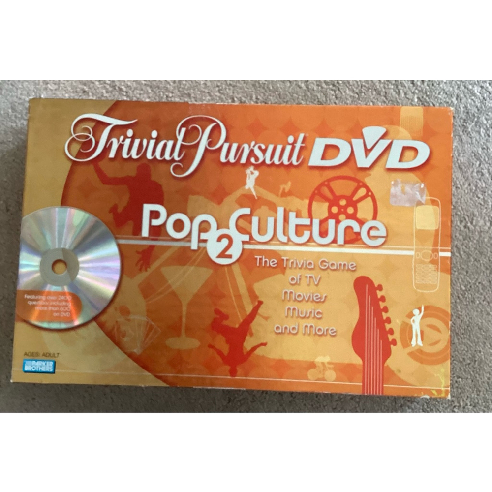 Trivial Pursuit Pop Culture DVD Board Game Orange